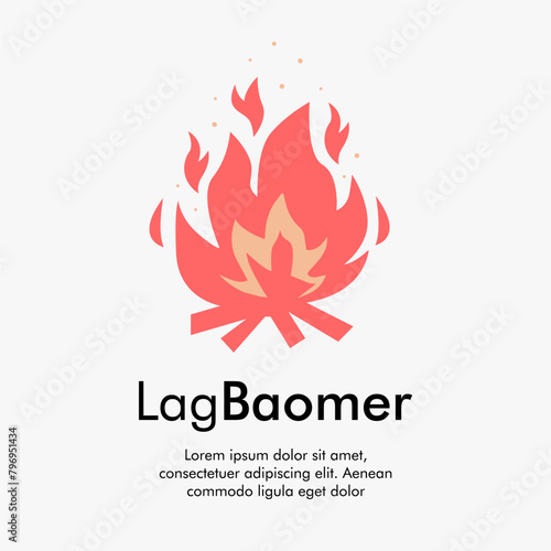 vector lag baomer poster template