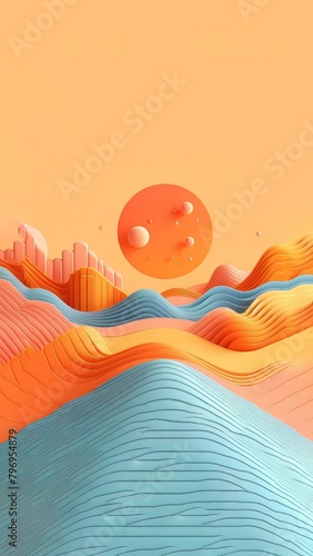 3D decoration orange