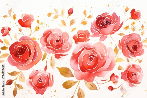 Rose backgrounds painting pattern