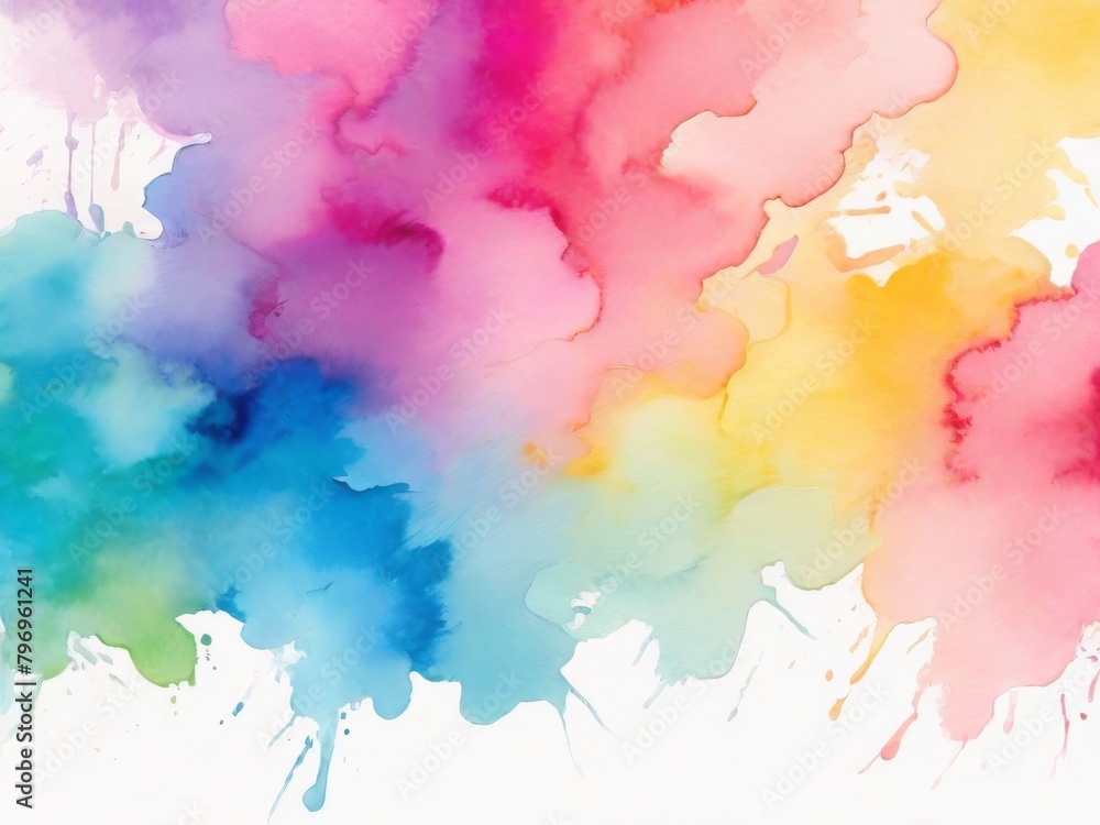 Abstract colorful watercolor background