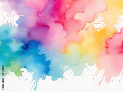 Obraz na płótnie Abstract colorful watercolor background w salonie