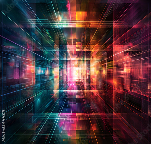 Digital background for tech  AI  data  audio  graphics  and more  made by AI