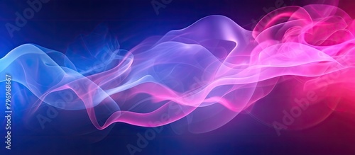 Pink blue smoke swirl photo