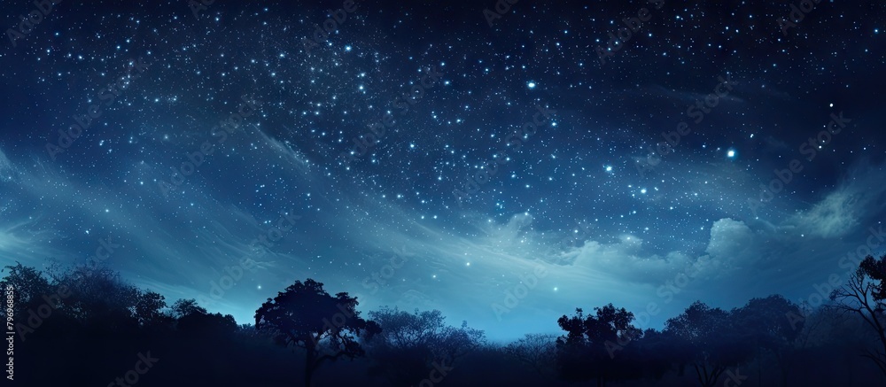 Night sky with stars and clouds Night sky with stars and clouds