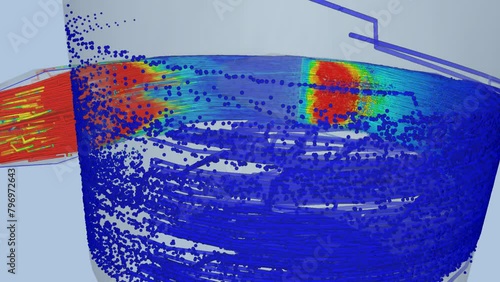 Wallpaper Mural Silo airflow simulation - CFD simulation Computational fluid dynamics Torontodigital.ca