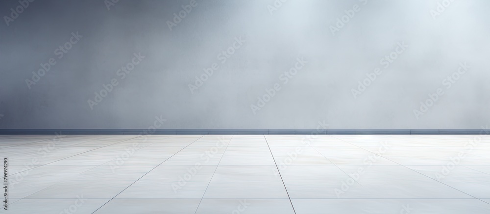 Fototapeta premium Spotlit white tiled flooring close up