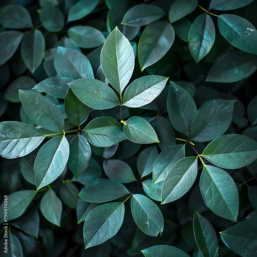 Dark green leaves in the background, from a top view, with high resolution photography, showing high quality details, with professional color grading, soft shadows, no high contrast, with clean sharp Dark green leaves in the background, from a top view, with high resolution photography, showing high quality details, with professional color grading, soft shadows, no high contrast, with clean sharp