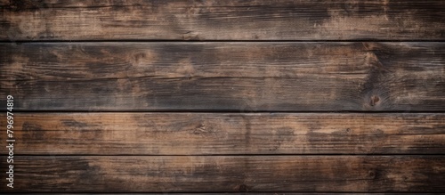 Close-up of dark-stained wooden wall