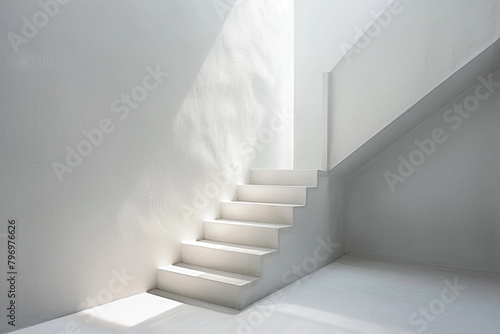 A minimalist staircase leading to nowhere.
