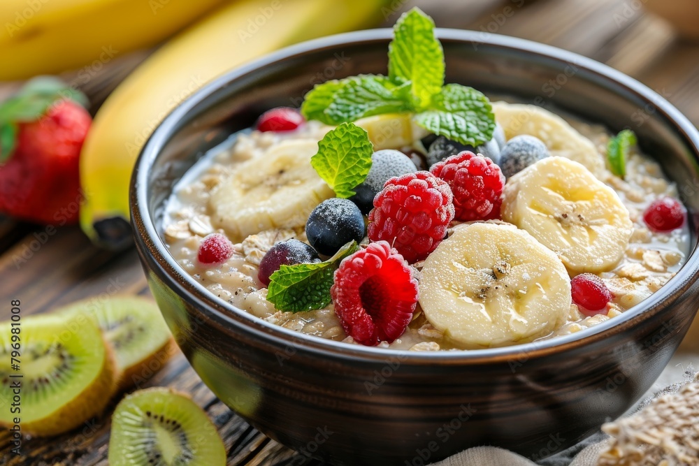 Oatmeal porridge made by air fryer with Fresh Fruit --chaos 10 --ar 3:2 --style raw Job ID: d667522a-9b4d-467a-a292-907f9e7ed701 Oatmeal porridge made by air fryer with Fresh Fruit --chaos 10 --ar 3:2 --style raw Job ID: d667522a-9b4d-467a-a292-907f9e7ed701