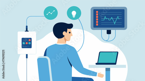 A patient with a spinal cord injury controls a small electrode device with his thoughts which sends signals to a screen that displays his pain levels.