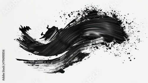 Brush paint and drawing graphics. Brushstrokes ink grunge hand-drawn. Art ink set the texture. Abstract line splatter isolated. isolated grunge splash artistic. Illustration graphic acrylic ink.