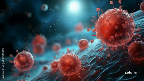 3d rendered illustration of a virus photo
