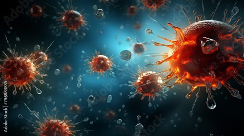 3d rendered illustration of a virus photo