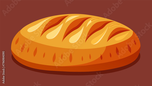 A rustic loaf of bread perfectly scored and baked to a golden brown in a homemade brick oven..