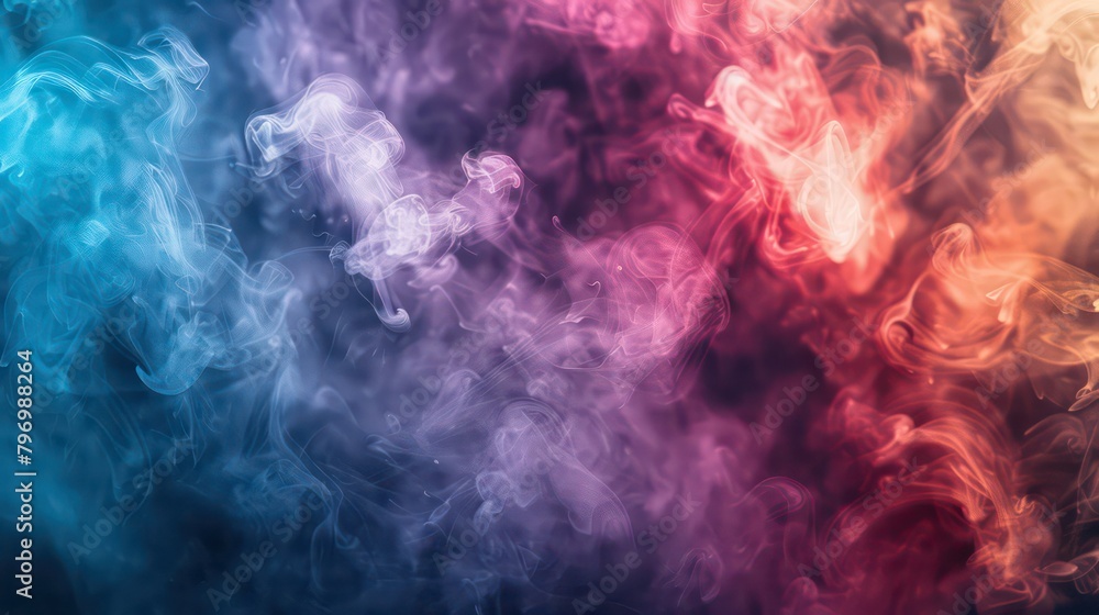 Fototapeta premium Abstract Colorful Smoke or Mist Background Composition
