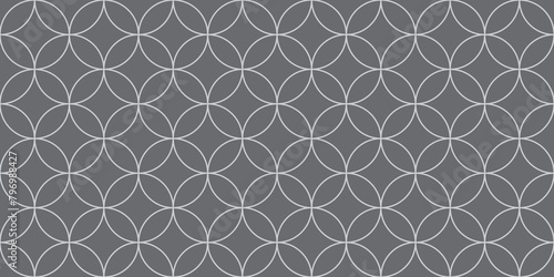 Wallpaper Mural Seamless geometric pattern with overlapping circles. Abstract Overlap Circle Pattern. Torontodigital.ca