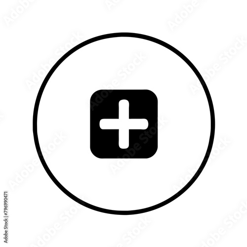 Pharmacy sign icon vector graphics element silhouette medical symbol sing illustration on a Transparent Background