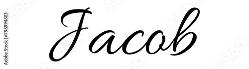 Jacob - black color - name written - ideal for websites, presentations, greetings, banners, cards, t-shirt, sweatshirt, prints, cricut, silhouette, sublimation, tag