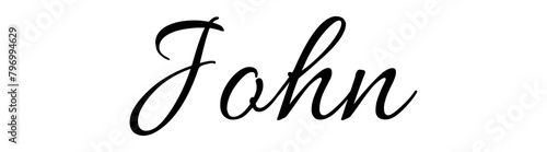 John - black color - name written - ideal for websites, presentations, greetings, banners, cards, t-shirt, sweatshirt, prints, cricut, silhouette, sublimation, tag