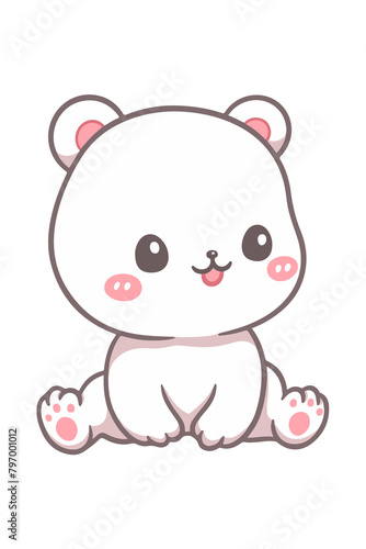 Kawaii Smiley Face Sticker  Cute Character for Any Project