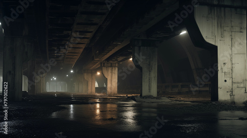 Dark under bridge
