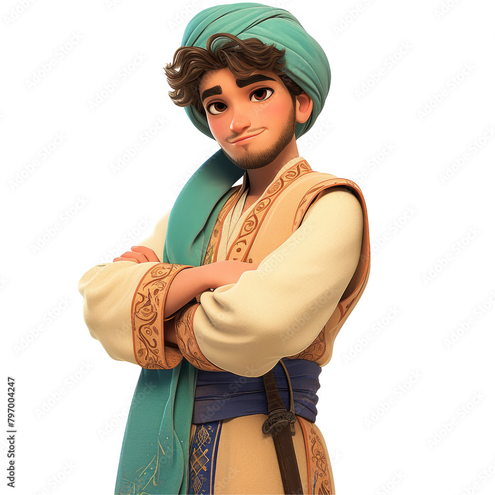 A young Asian Muslim man dressed in traditional Arab attire exudes handsomeness as he stands confidently against a plain transparent background This portrayal embodies the essence of Islamic style A young Asian Muslim man dressed in traditional Arab attire exudes handsomeness as he stands confidently against a plain transparent background This portrayal embodies the essence of Islamic style