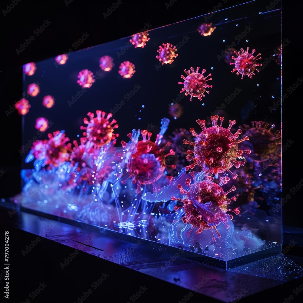 Researchers develop a holographic display that illustrates virus ...