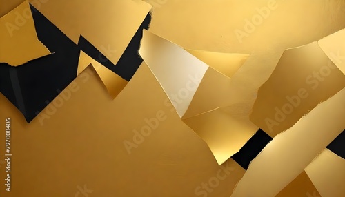 Abstract Gold inspired Digital Art Painting Graphic Artwork Golden Background Design photo