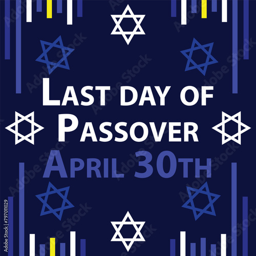 Last day of Passover vector banner design
