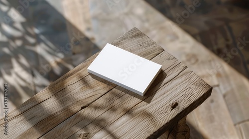 Classic Wooden Table Card Mockup