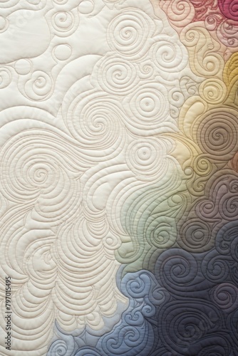 A minimal colorful cloud border textile pattern texture.