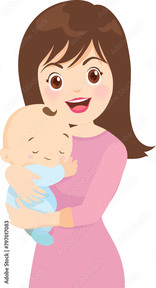 mother holding baby in arms. mom hugging her child mother holding baby in arms. mom hugging her child