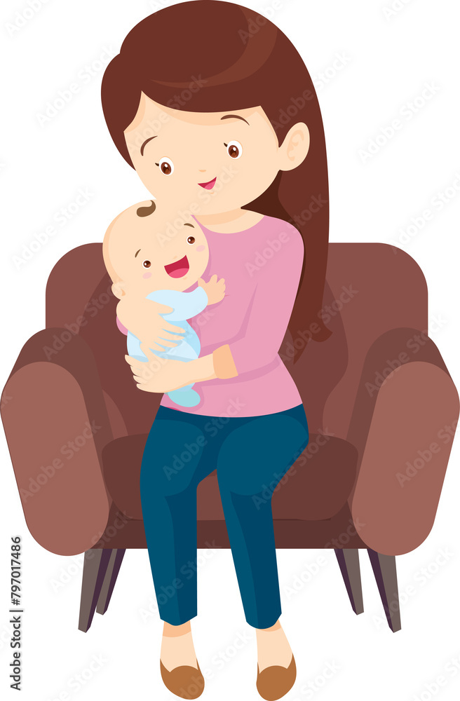 mother holding baby in arms. mom hugging her child mother holding baby in arms. mom hugging her child