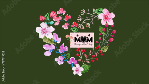 Show mom just how much you care with this infinite love bouquet vector, brimming with an abundance of flowers that symbolize everlasting affection. Download now for your Mother's Day projects!