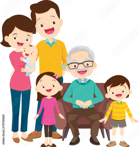 big family happy Portrait