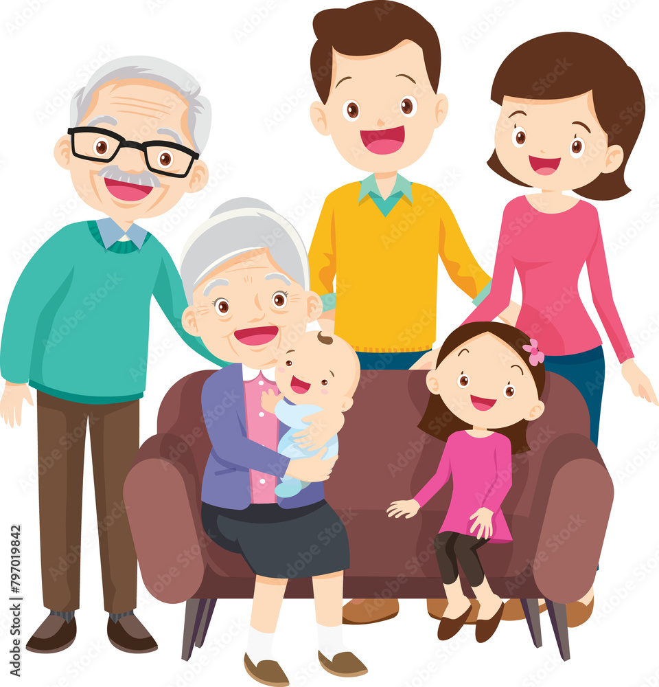 big family happy Portrait big family happy Portrait