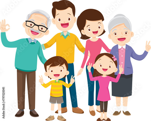 big family happy Portrait