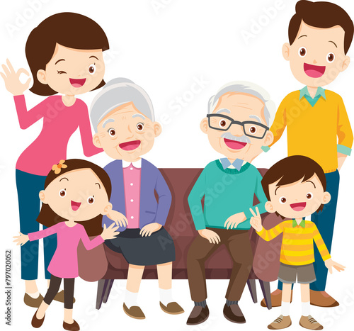 big family happy Portrait
