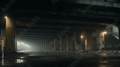 Dark under bridge