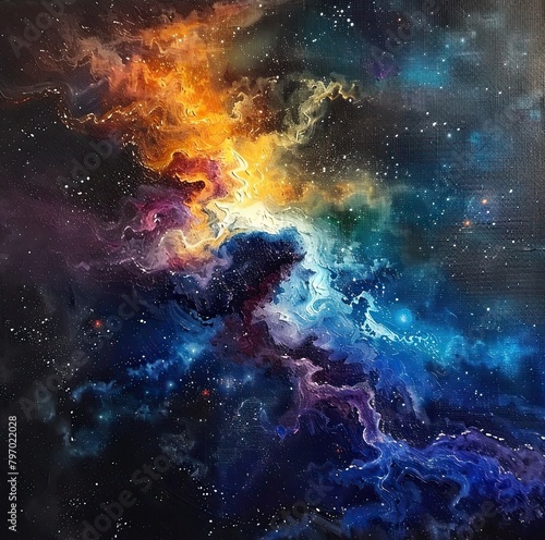 Galactic Dreams Oil-Painted Space Odyssey