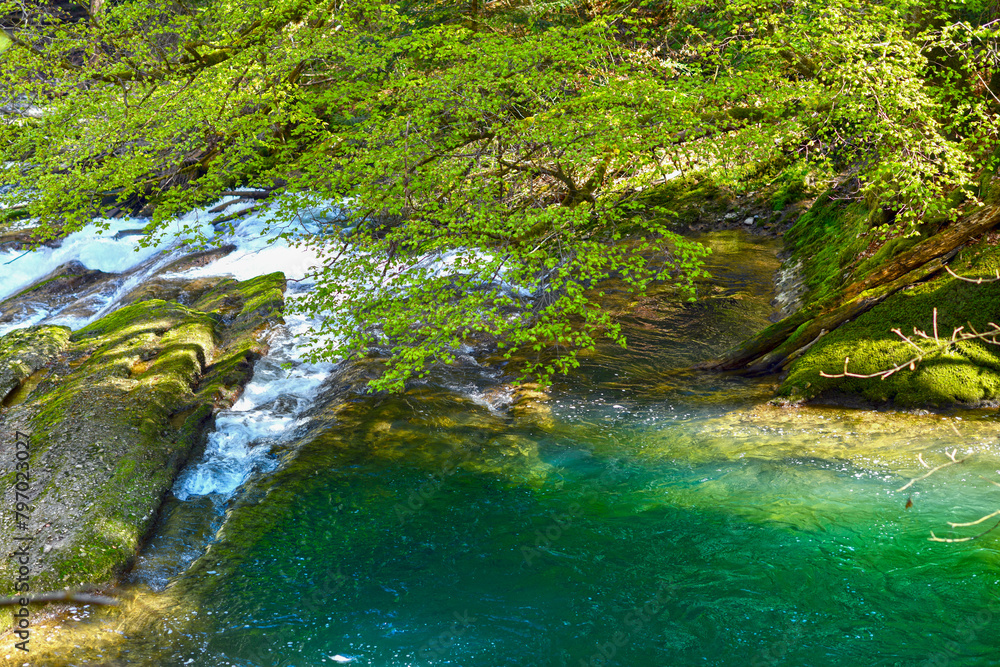 Grosser Wasserfall im Eistobel im Westallgäu (Bayern) Grosser Wasserfall im Eistobel im Westallgäu (Bayern)