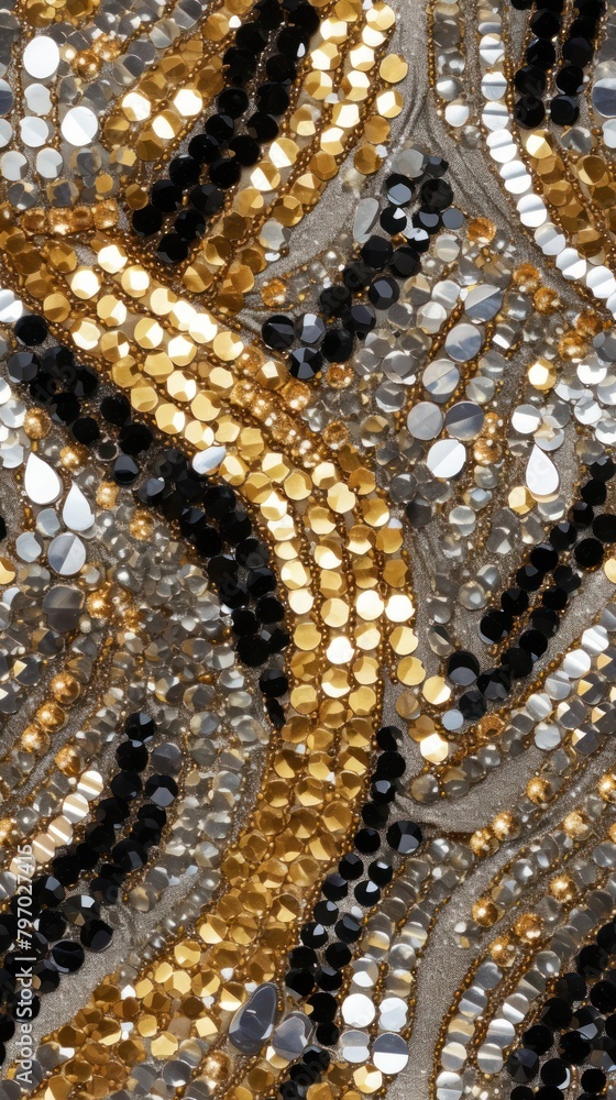 Obraz premium Jewelry gold necklace pattern