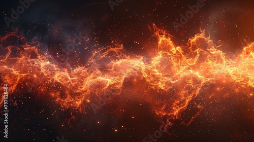 Fiery sound wave visualization on a dark background representing a scream