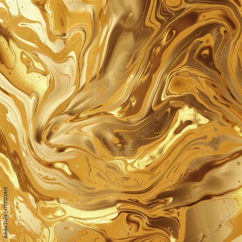 Abstract Golden Swirls Background