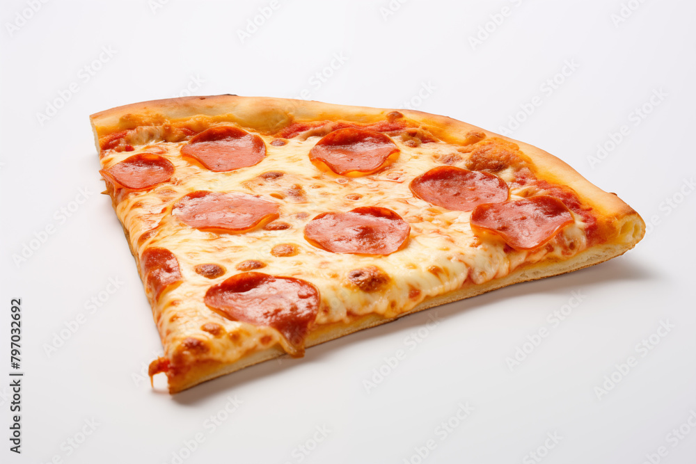 Slice of pizza on white background. Piece of pizza. Pizza related topics. Food related topics. Fast food. Image for graphic designer. Italian restaurant. Pizza delivery. Pizza restaurant chain. Slice of pizza on white background. Piece of pizza. Pizza related topics. Food related topics. Fast food. Image for graphic designer. Italian restaurant. Pizza delivery. Pizza restaurant chain.