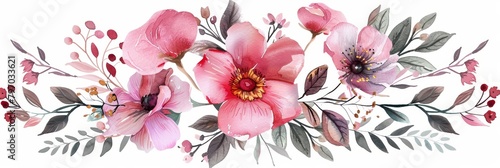 Vibrant Floral Bouquet with Decorative Elements Generative AI #797033621