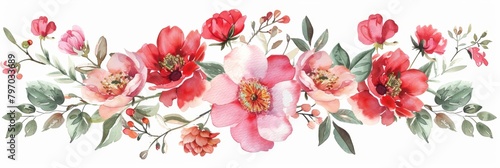 Vibrant Floral Bouquet with Decorative Elements Generative AI