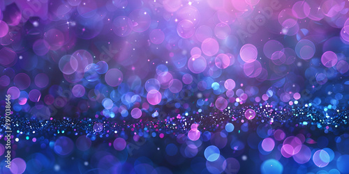 A colorful abstract background with pink and blue lights.