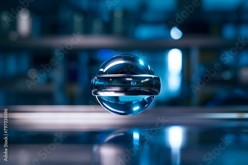 Magnetic superconductor uses levitation effect to suspend halo sphere in midair. Concept Levitation, Superconductors, Magnetic Field, Innovation, Technology photo
